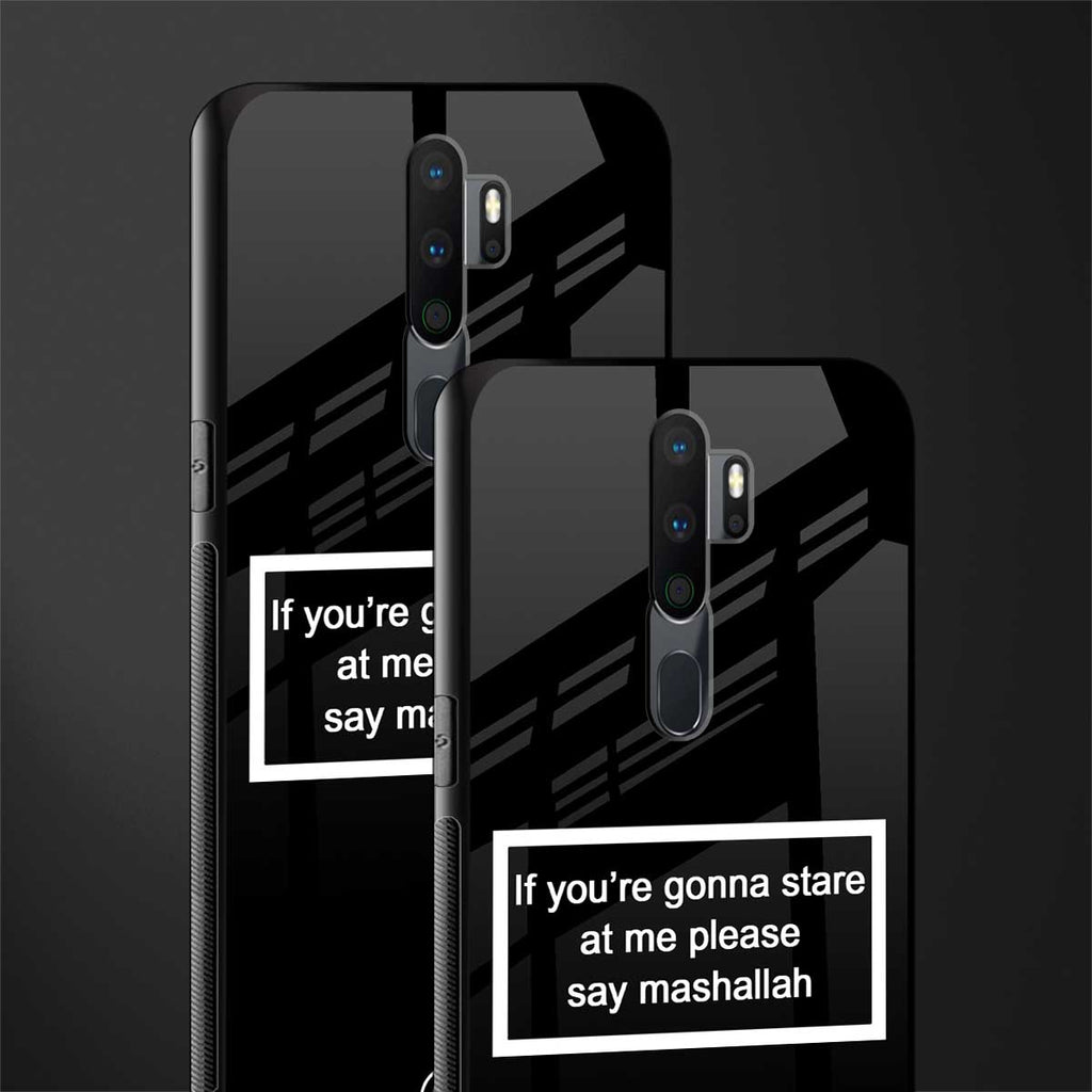 mashallah black edition glass case for oppo a5 2020 image-2
