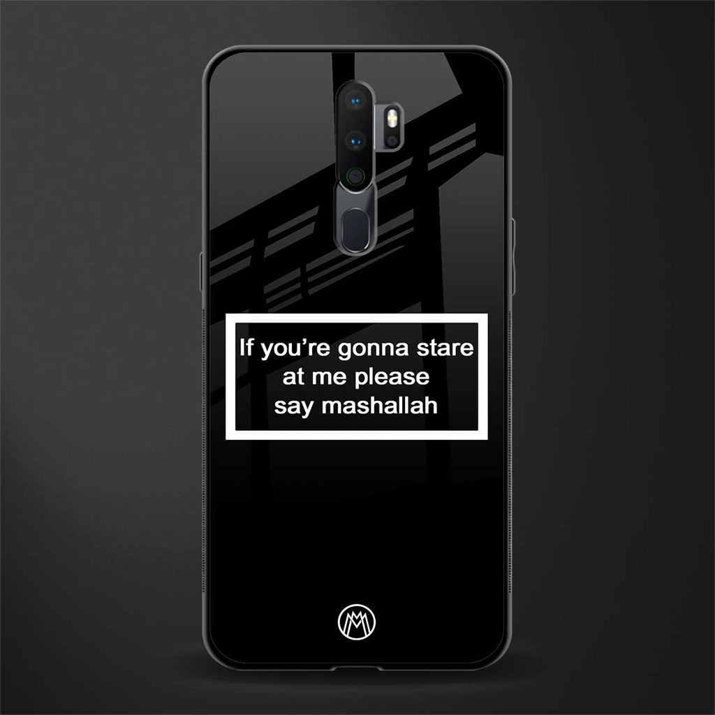 mashallah black edition glass case for oppo a5 2020 image
