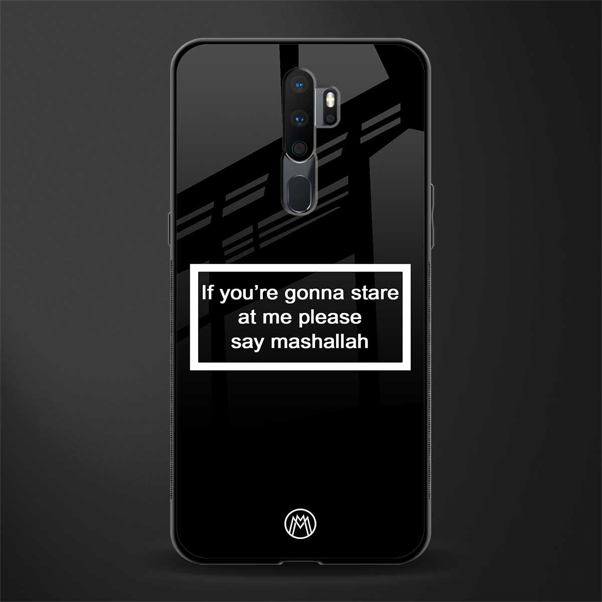 mashallah black edition glass case for oppo a5 2020 image