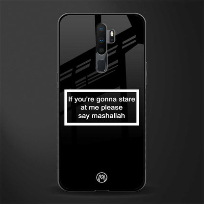 mashallah black edition glass case for oppo a5 2020 image
