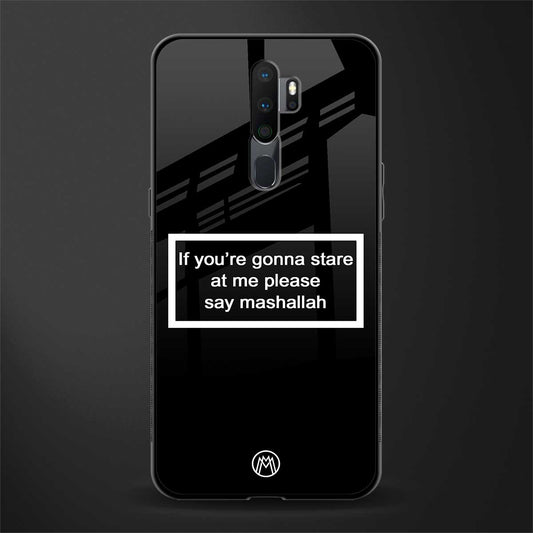 mashallah black edition glass case for oppo a5 2020 image