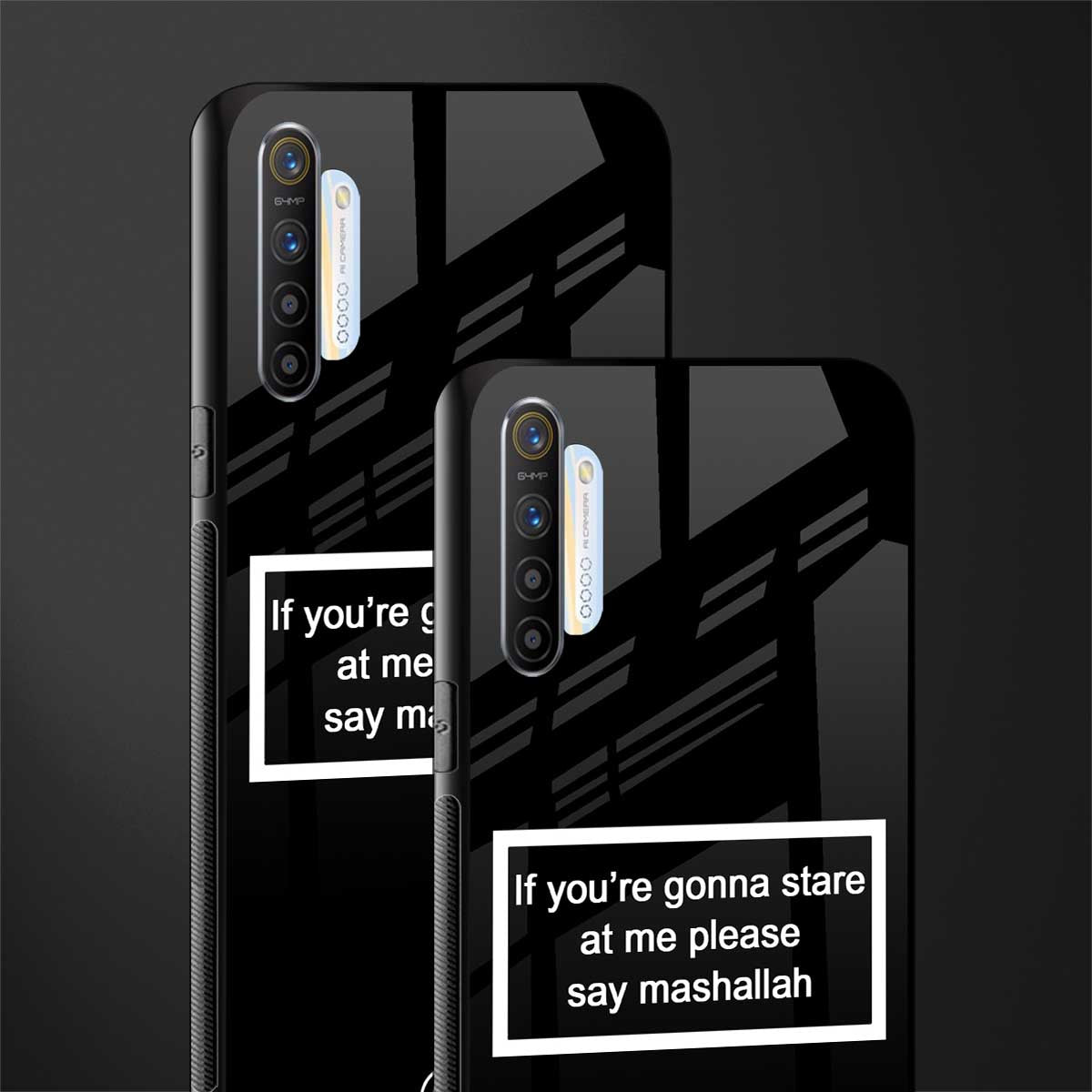 mashallah black edition glass case for realme xt image-2
