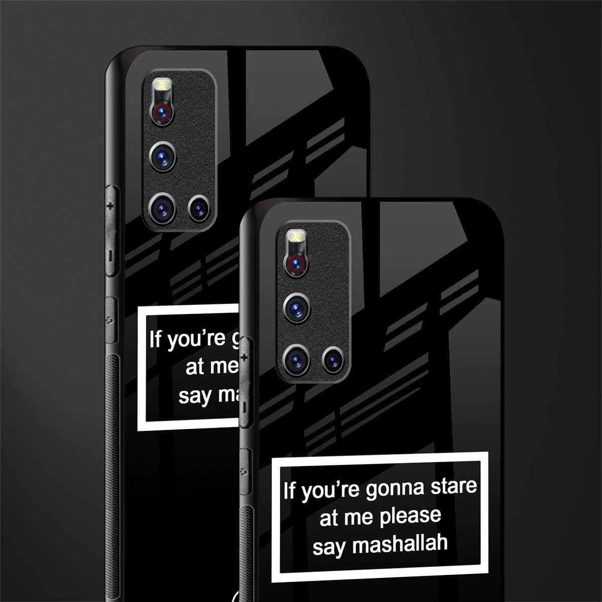 mashallah black edition glass case for vivo v19 image-2