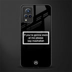 mashallah black edition glass case for vivo v21 5g image