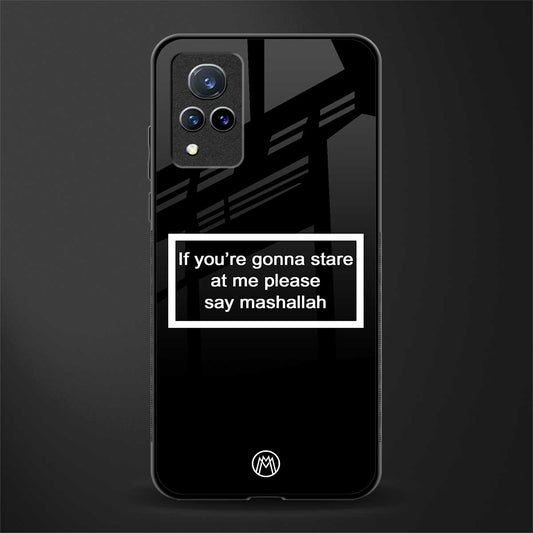 mashallah black edition glass case for vivo v21 5g image