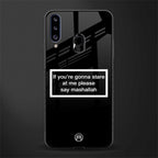 mashallah black edition glass case for samsung galaxy a20s image