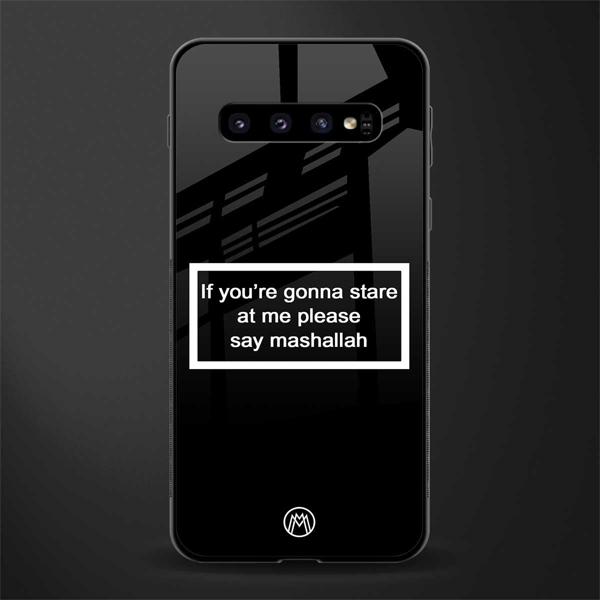 mashallah black edition glass case for samsung galaxy s10 image