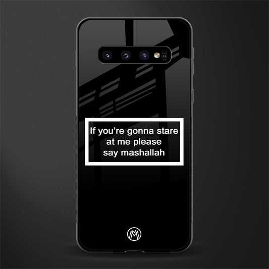 mashallah black edition glass case for samsung galaxy s10 image