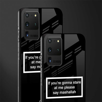 mashallah black edition glass case for samsung galaxy s20 ultra image-2