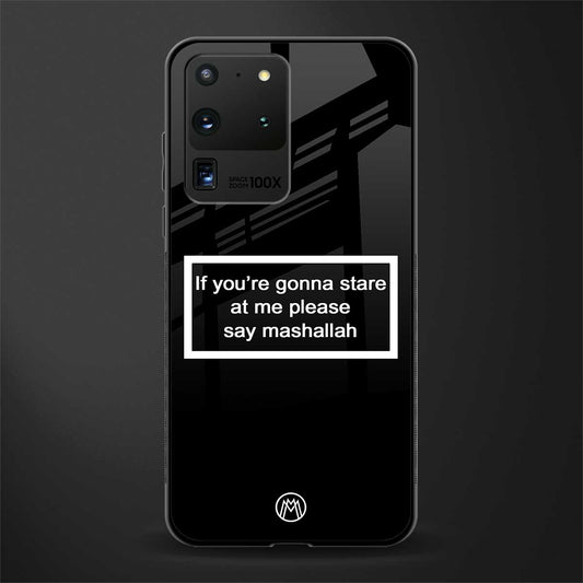 mashallah black edition glass case for samsung galaxy s20 ultra image