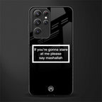 mashallah black edition glass case for samsung galaxy s21 ultra image