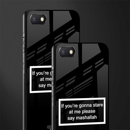 mashallah black edition glass case for redmi 6a image-2