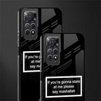 mashallah black edition glass case for redmi note 11 pro image-2