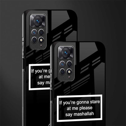 mashallah black edition glass case for redmi note 11s image-2