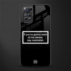 mashallah black edition glass case for redmi note 11 pro image