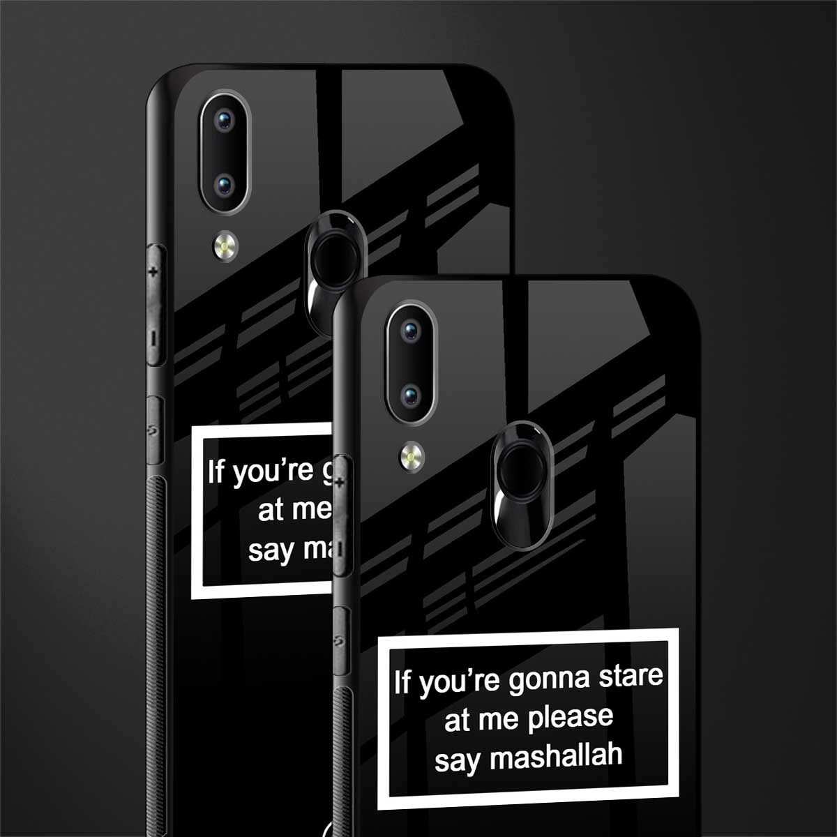 mashallah black edition glass case for vivo y91 image-2