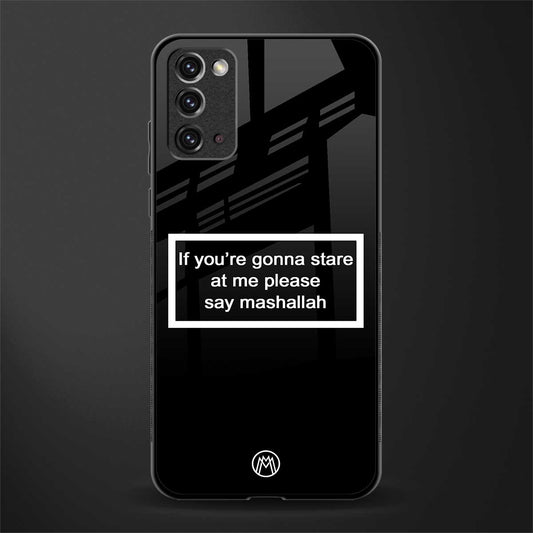 mashallah black edition glass case for samsung galaxy note 20 image
