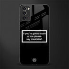 mashallah black edition glass case for samsung galaxy note 20 image