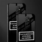 mashallah black edition glass case for redmi 9 prime image-2