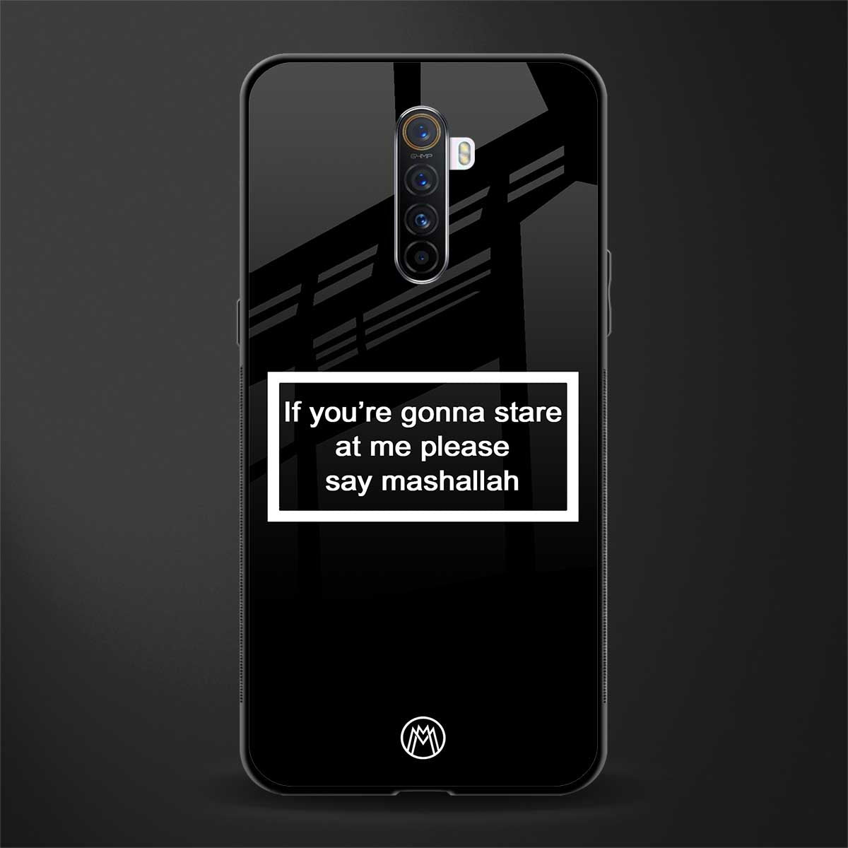 mashallah black edition glass case for realme x2 pro image