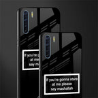 mashallah black edition glass case for oppo f15 image-2
