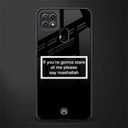 mashallah black edition glass case for oppo a15s image