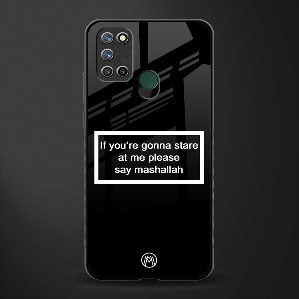 mashallah black edition glass case for realme 7i image