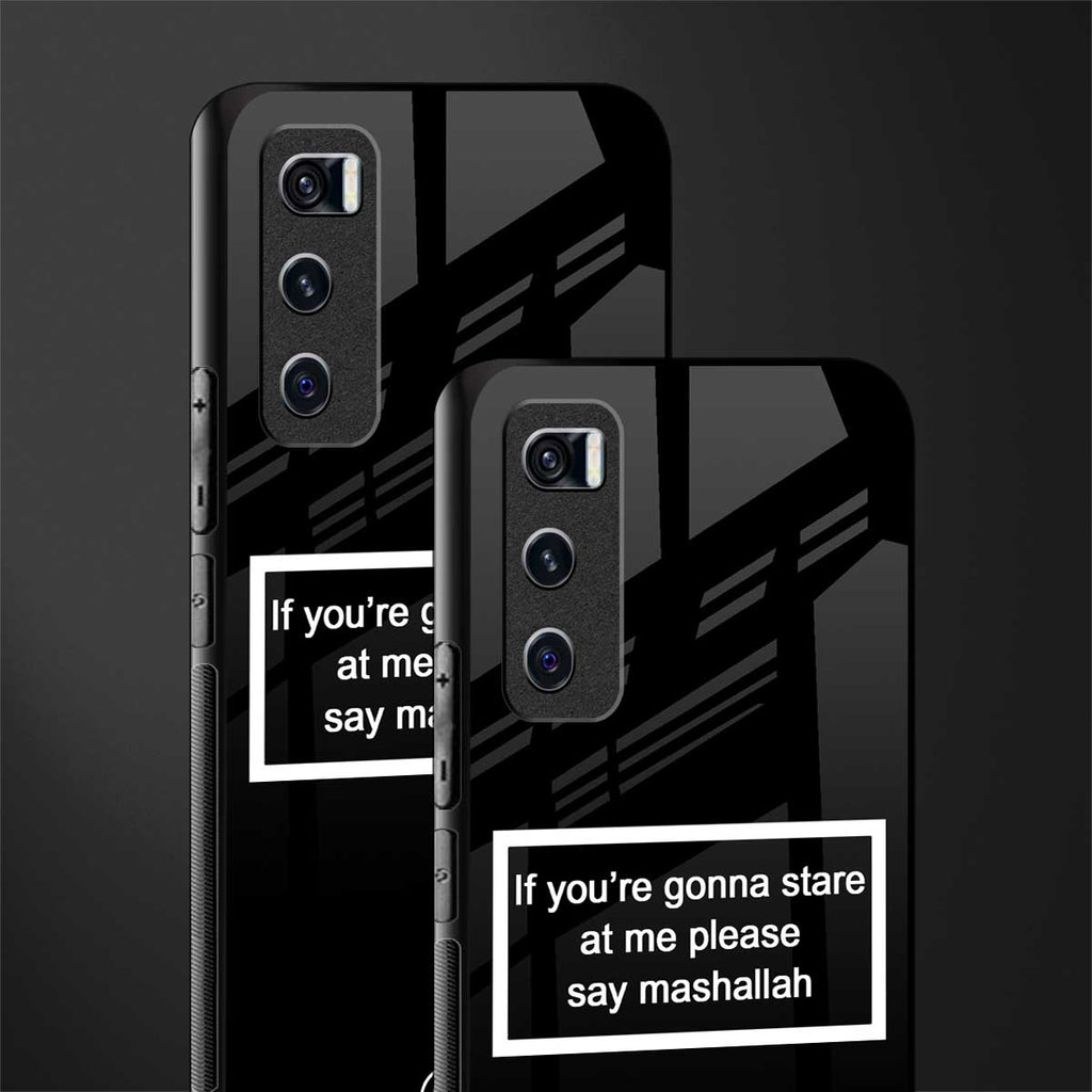 mashallah black edition glass case for vivo v20 se image-2