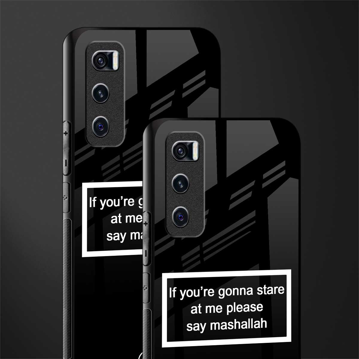 mashallah black edition glass case for vivo v20 se image-2