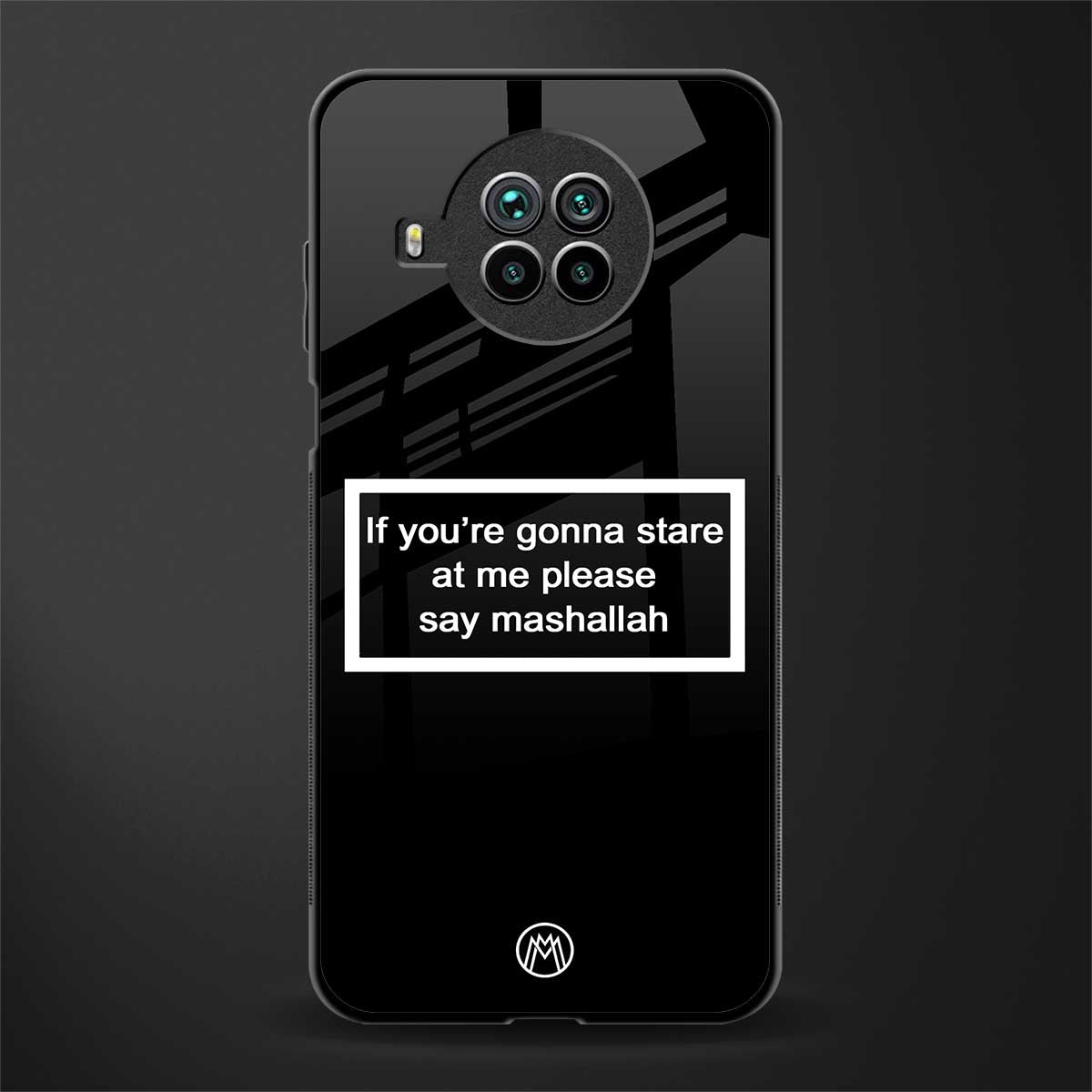 mashallah black edition glass case for mi 10i image