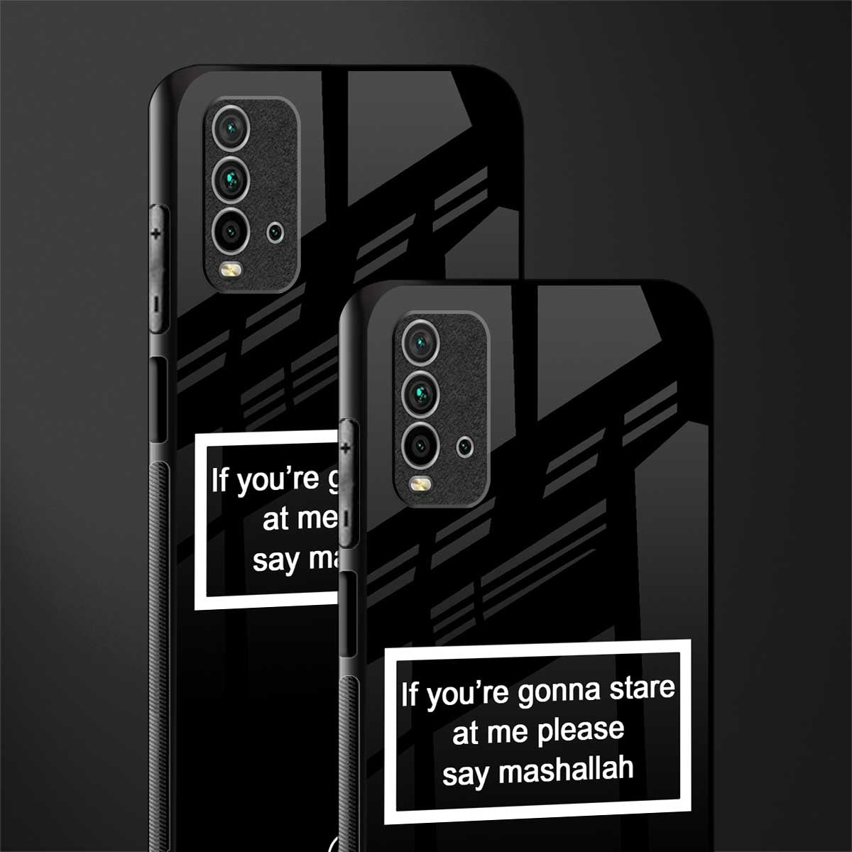 mashallah black edition glass case for redmi 9 power image-2