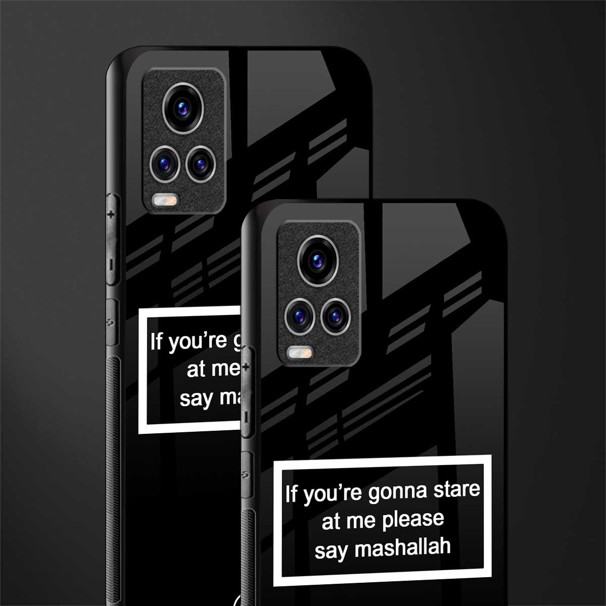 mashallah black edition glass case for vivo v20 pro image-2