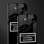 mashallah black edition glass case for poco x3 image-2