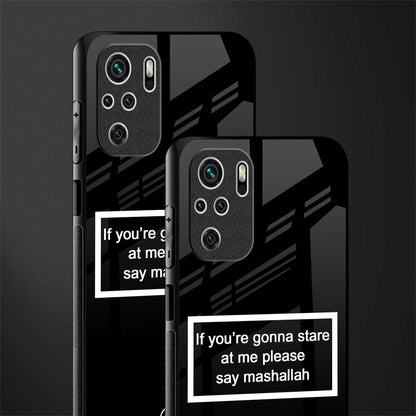 mashallah black edition glass case for redmi note 10s image-2