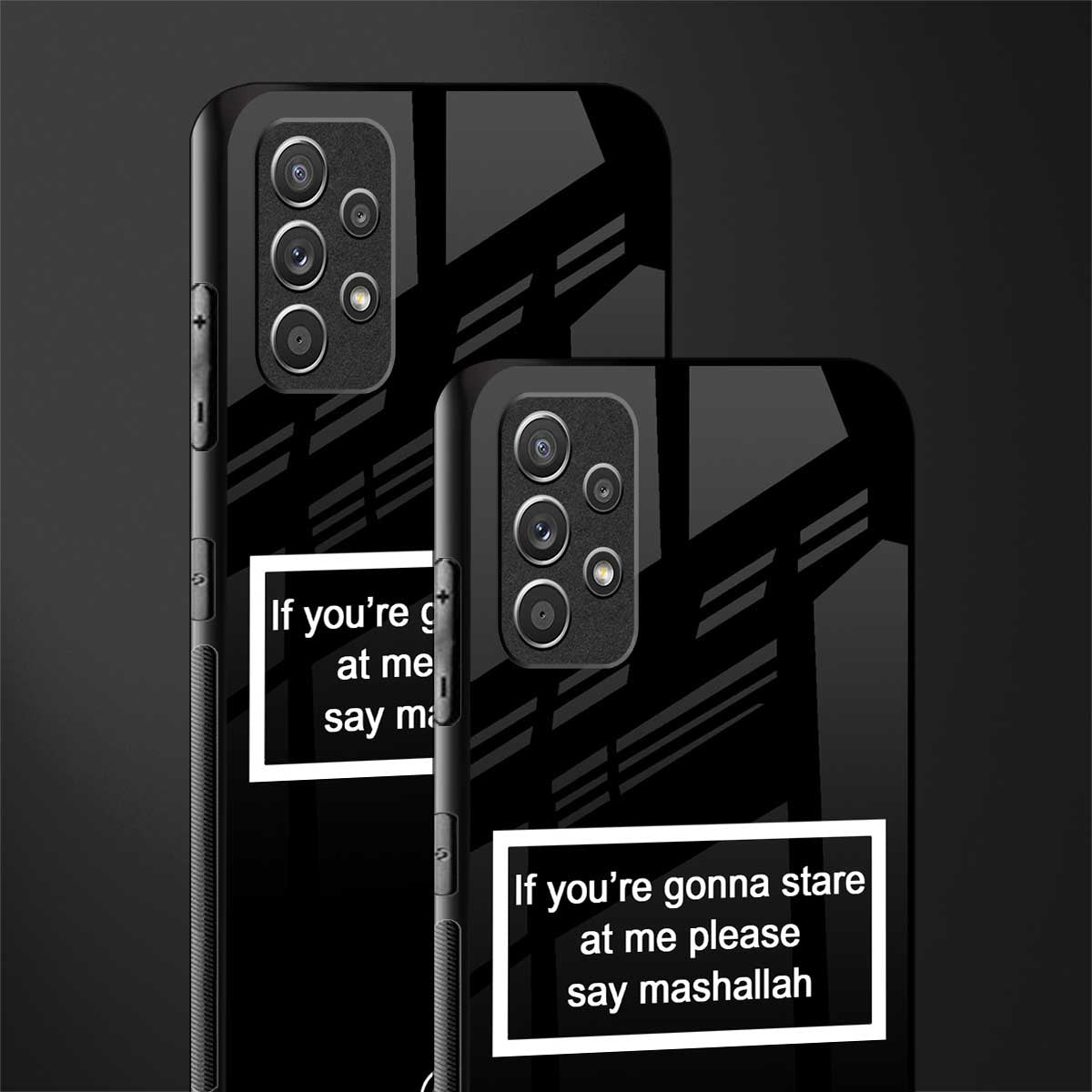 mashallah black edition glass case for samsung galaxy a32 4g image-2