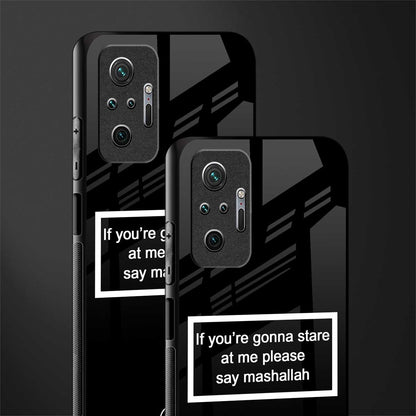 mashallah black edition glass case for redmi note 10 pro max image-2