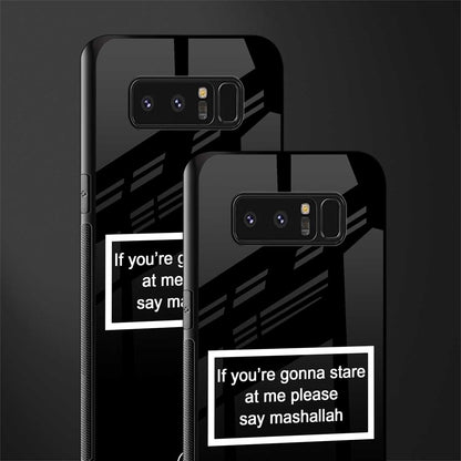 mashallah black edition glass case for samsung galaxy note 8 image-2