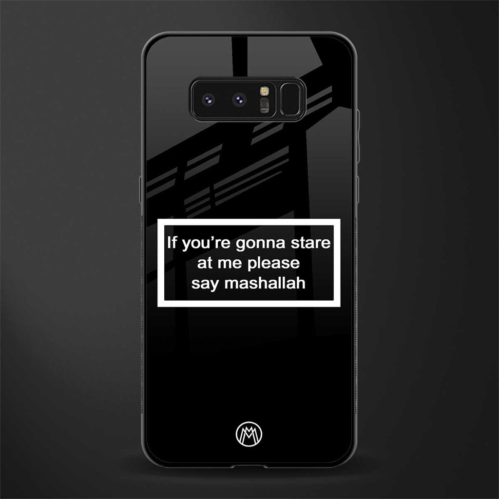 mashallah black edition glass case for samsung galaxy note 8 image