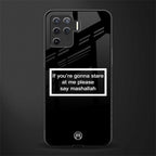 mashallah black edition glass case for oppo f19 pro image