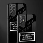 mashallah black edition glass case for oppo f19 pro plus image-2