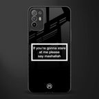 mashallah black edition glass case for oppo f19 pro plus image
