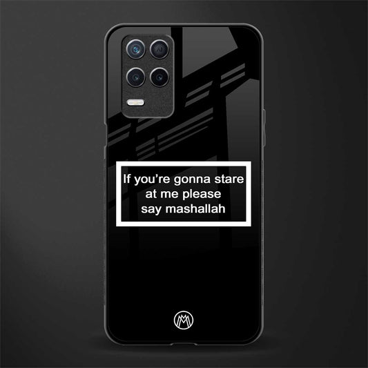 mashallah black edition glass case for realme narzo 30 5g image