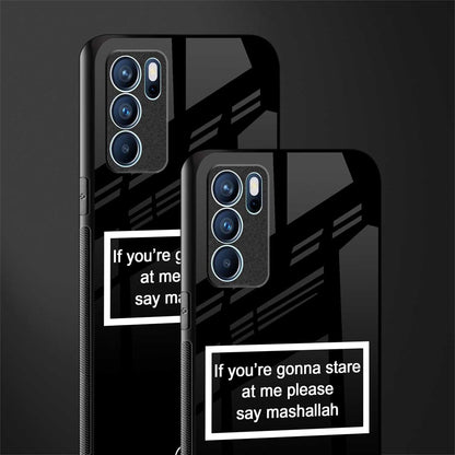 mashallah black edition glass case for oppo reno6 5g image-2