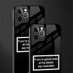 mashallah black edition glass case for iphone 11 pro image-2
