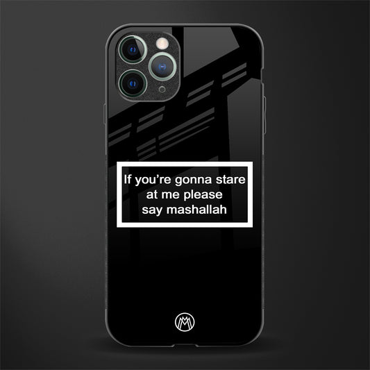 mashallah black edition glass case for iphone 11 pro image