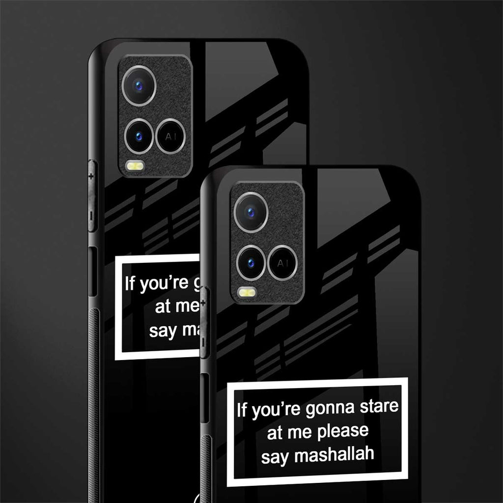 mashallah black edition glass case for vivo y21t image-2