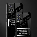 mashallah black edition glass case for vivo y21t image-2