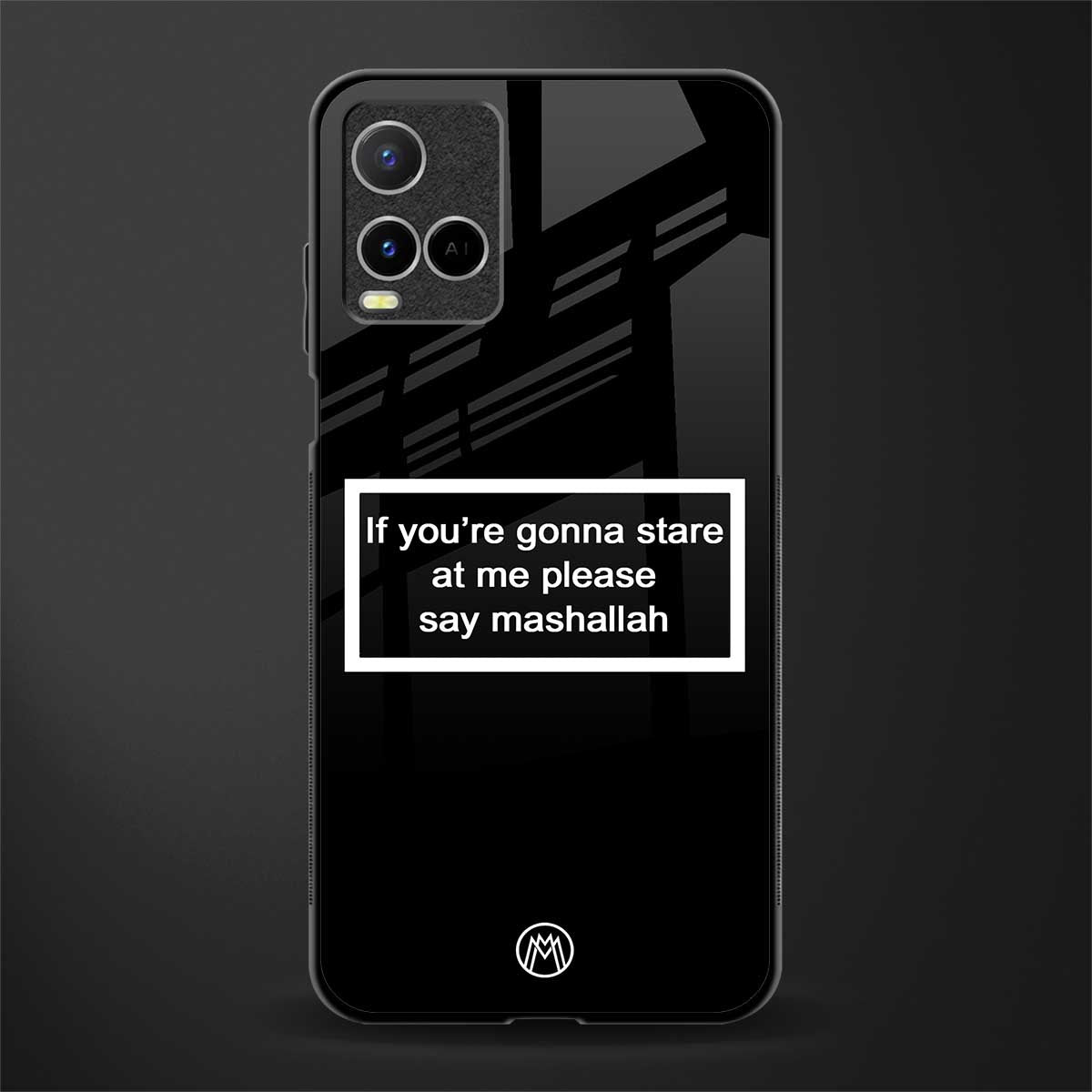 mashallah black edition glass case for vivo y21t image