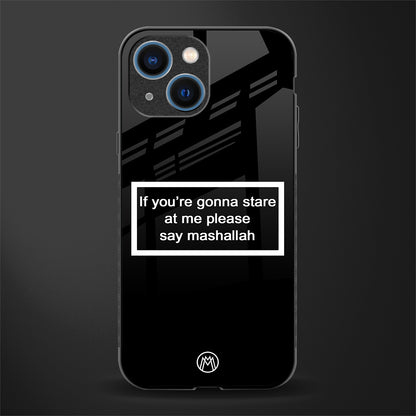 mashallah black edition glass case for iphone 13 mini image
