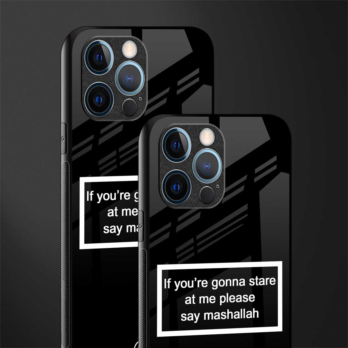 mashallah black edition glass case for iphone 12 pro image-2